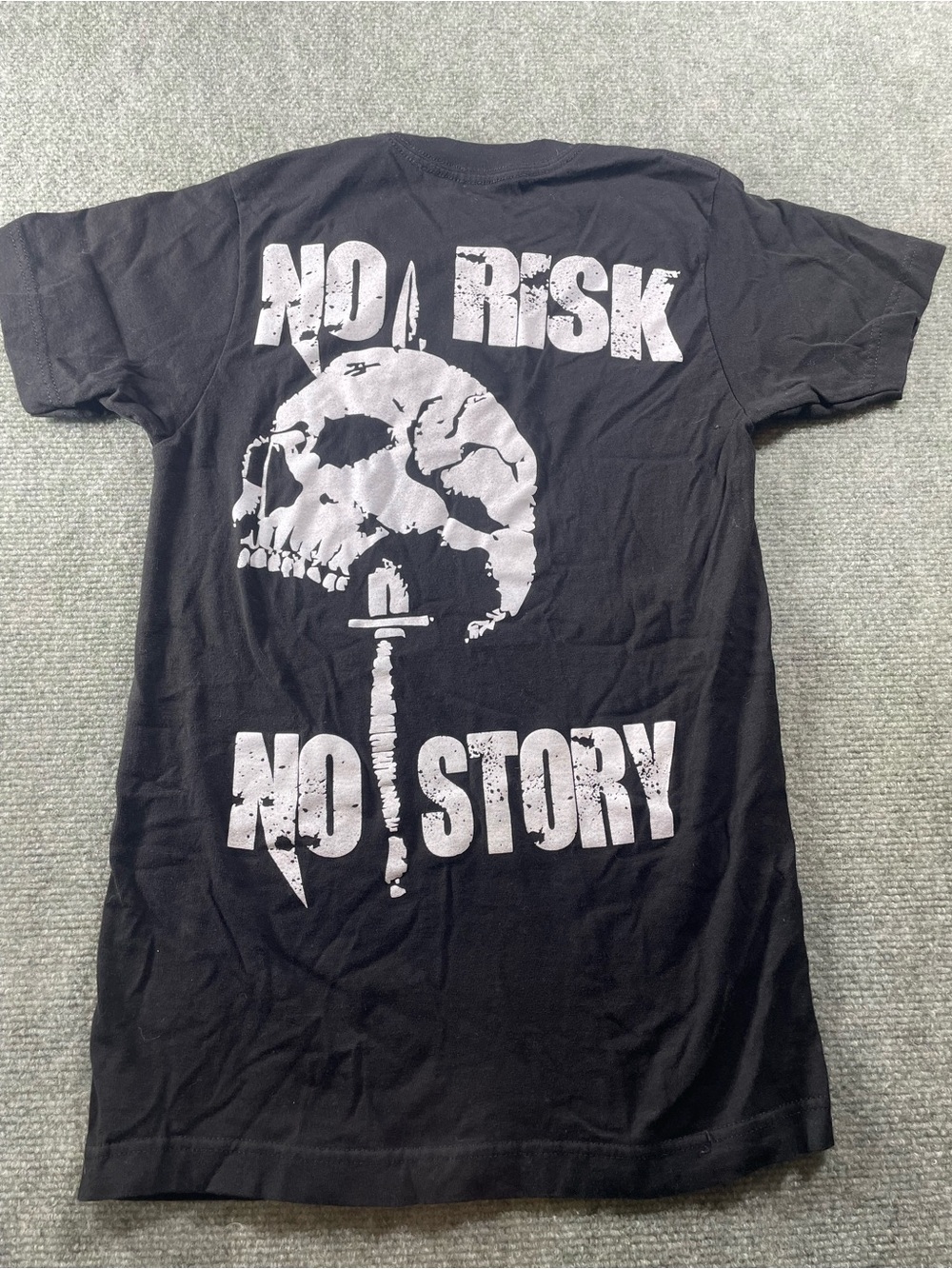 Men's Black 'No Risk No Story' Graphic Tee